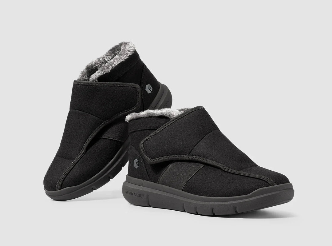 FitVille Men's EasyTop Diabetic Winter Boots V1 by FitVille