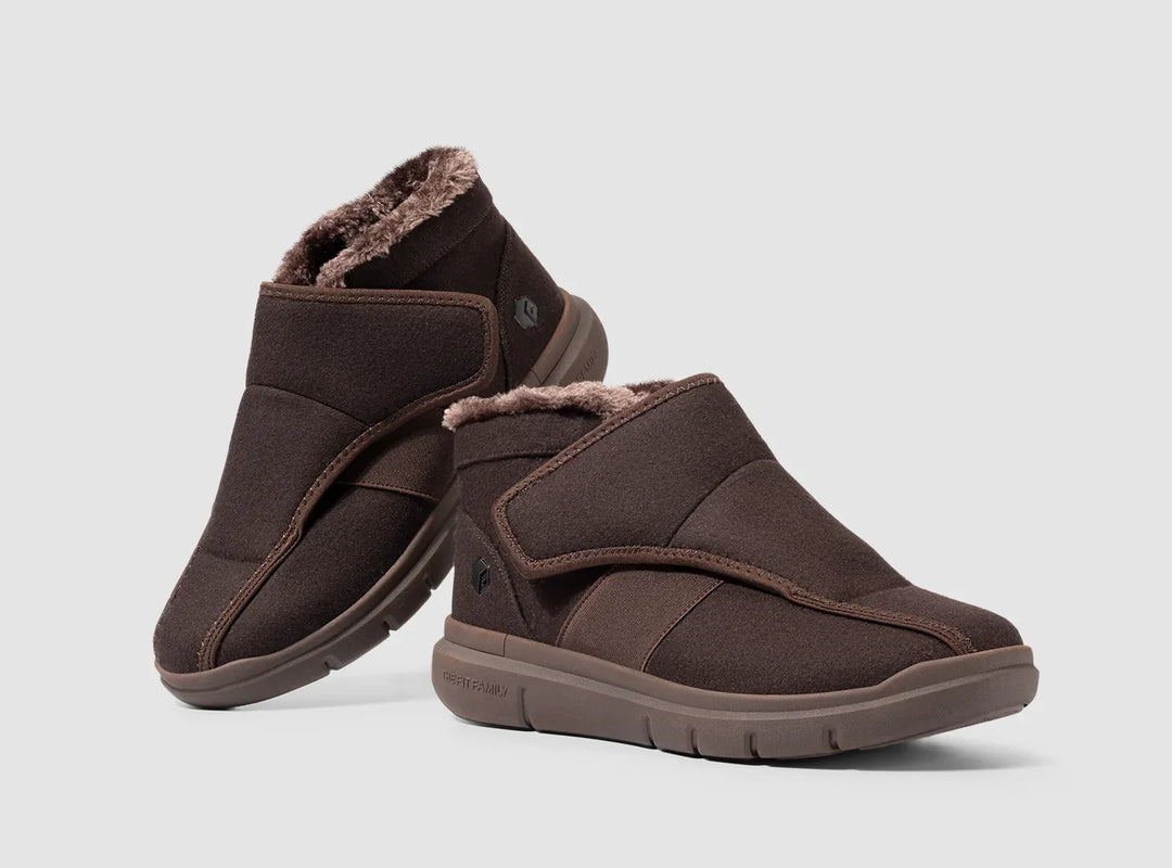 FitVille Men's EasyTop Diabetic Winter Boots V1 by FitVille