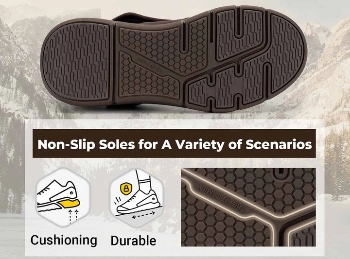 FitVille Men's EasyTop Diabetic Winter Boots V1 by FitVille