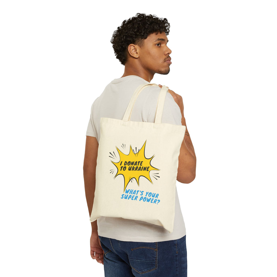 'I Donate To Ukraine' Canvas Tote Bag