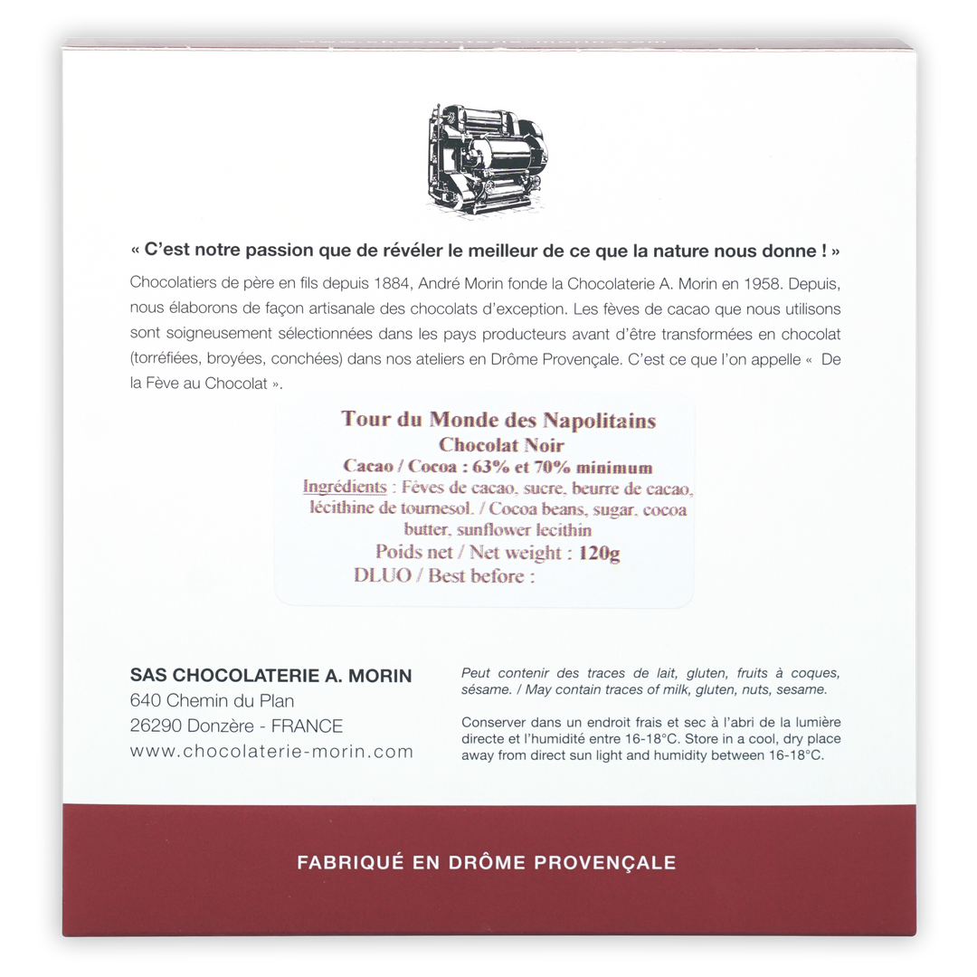 A. Morin Dark Chocolate Tasting Box (27 pieces) by Bar & Cocoa