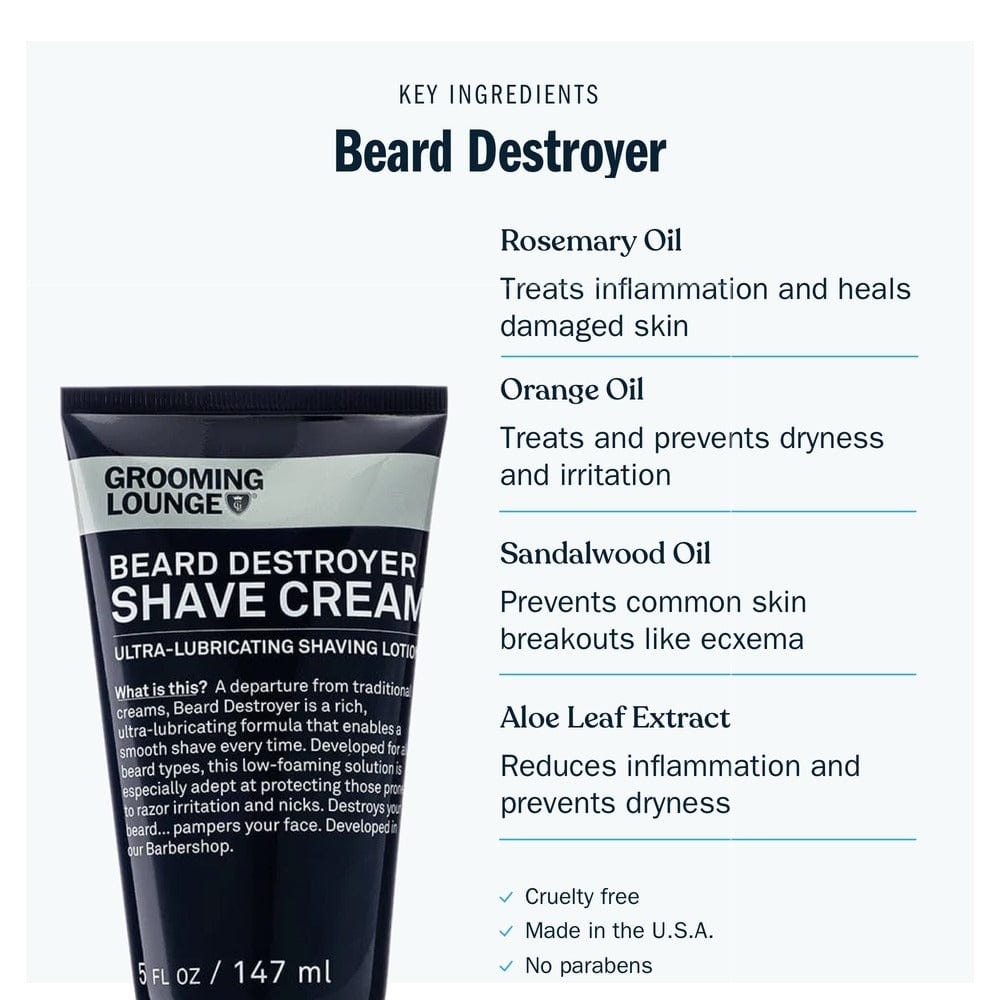 Grooming Lounge Beard Destroyer Shave Cream by Grooming Lounge