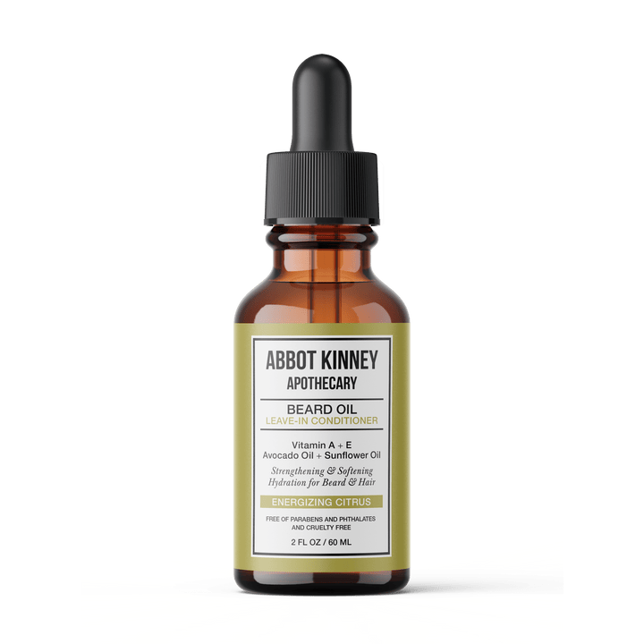 Softening Beard and Mustache Oil, Strengthens and Conditions, Energizing Citrus, 2oz by Abbot Kinney Apothecary by  Los Angeles Brands
