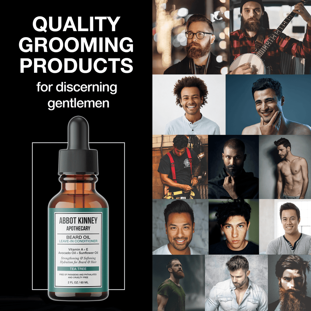 Softening Beard and Mustache Oil, Strengthens and Conditions, Tea Tree, 2 oz by Abbot Kinney Apothecary by  Los Angeles Brands