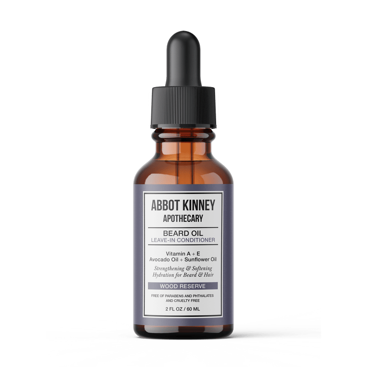 Softening Beard and Mustache Oil, Strengthens and Conditions, Wood Reserve, 2oz by Abbot Kinney Apothecary by  Los Angeles Brands