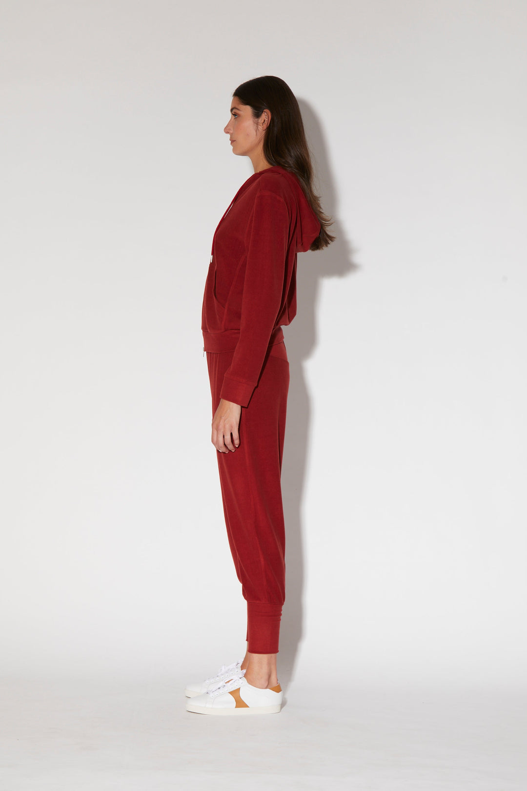 Melory Hoodie, Garnet - Brushed Knit by Walter Baker