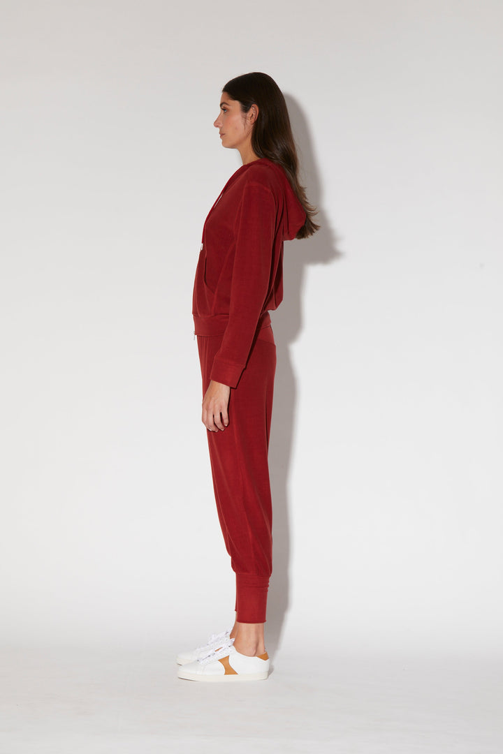 Melory Hoodie, Garnet - Brushed Knit by Walter Baker