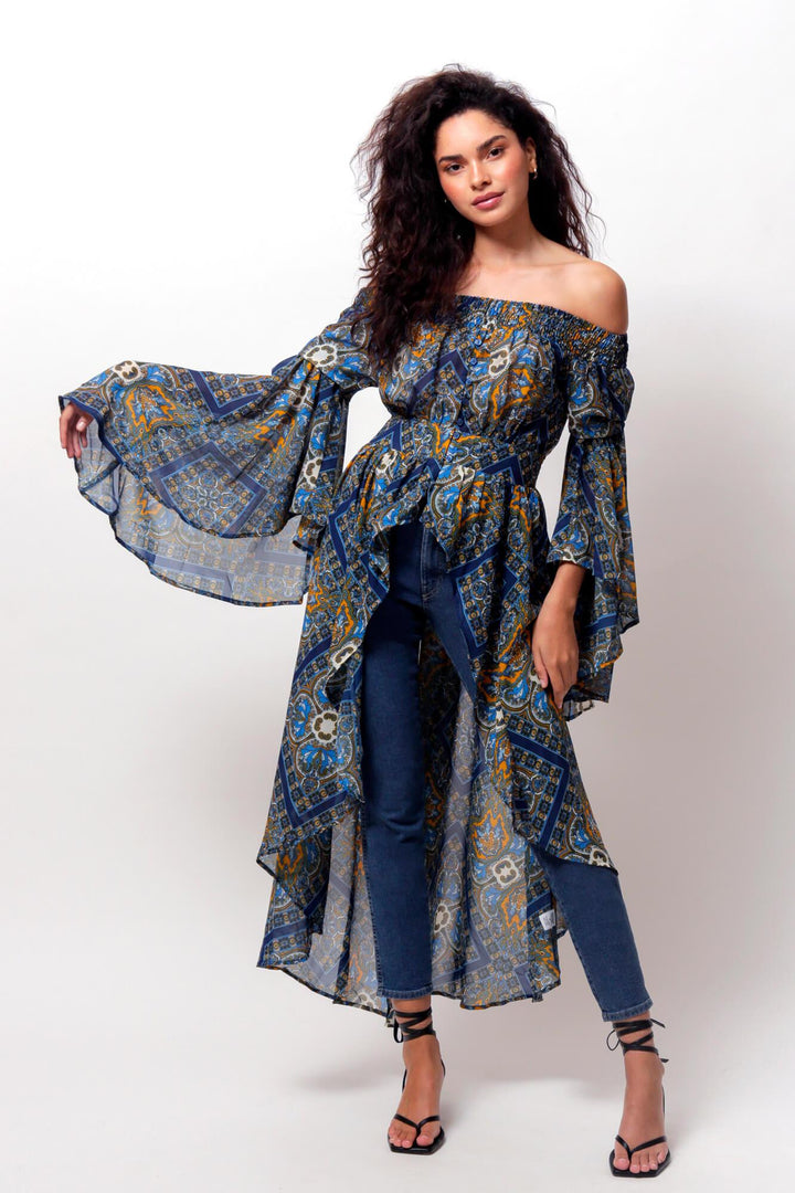 Flynn Off The Shoulder Duster by LUVMEMORE