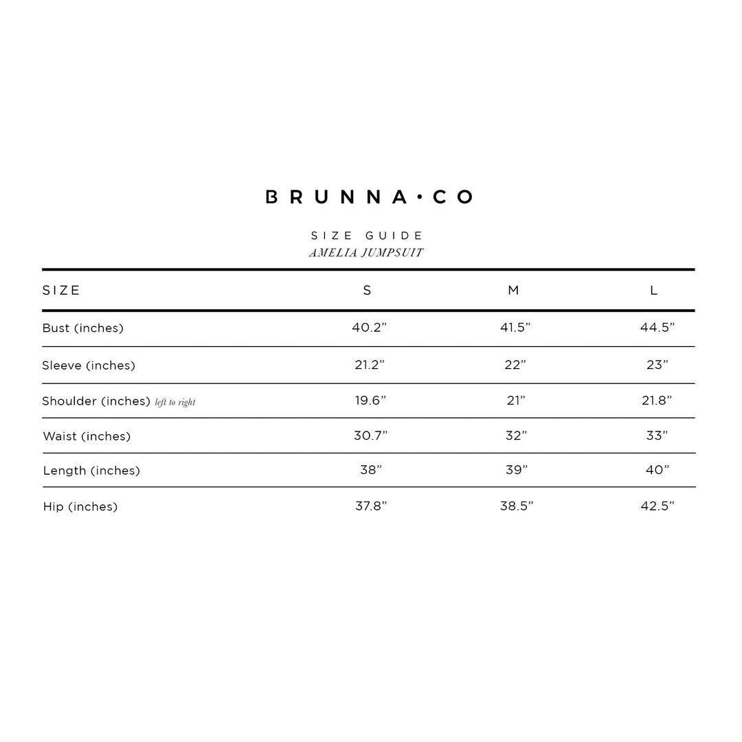 Amelia Recycled Travel Jumpsuit, in Black by BrunnaCo