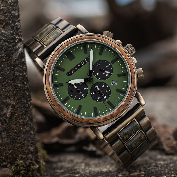 EXPLORER S - VINTAGE BRASS (44MM) by AVANTWOOD