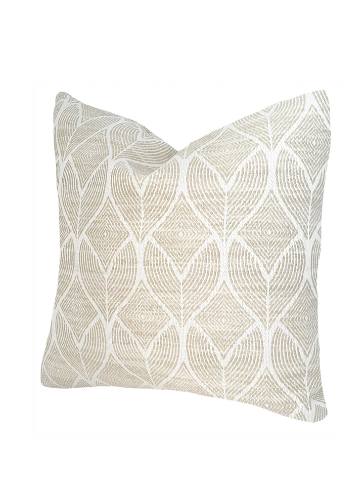 Cool Tropics Beige Outdoor Pillow by Anaya