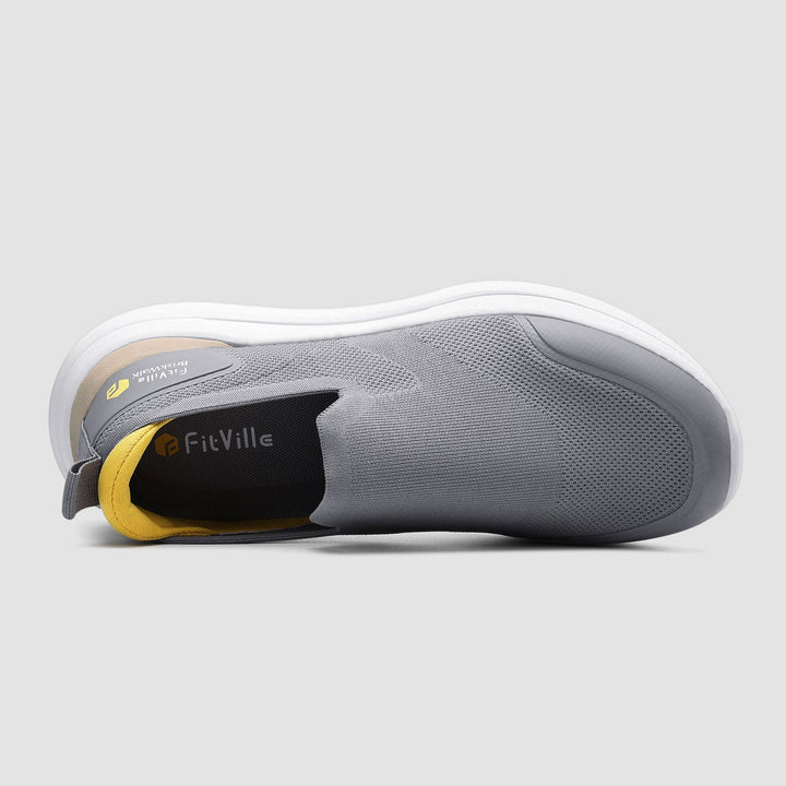 FitVille Men's BriskWalk Recovery Slip-On Shoes by FitVille