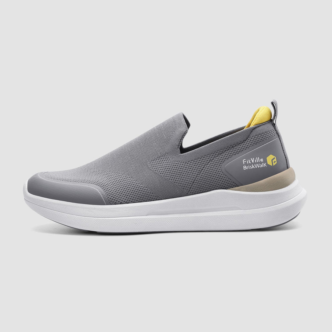 FitVille Men's BriskWalk Recovery Slip-On Shoes by FitVille