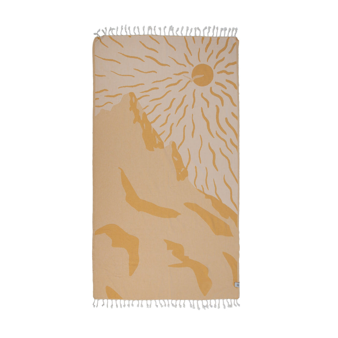 Sunny Utah Peshtemal Pure Cotton Beach Towel by La'Hammam