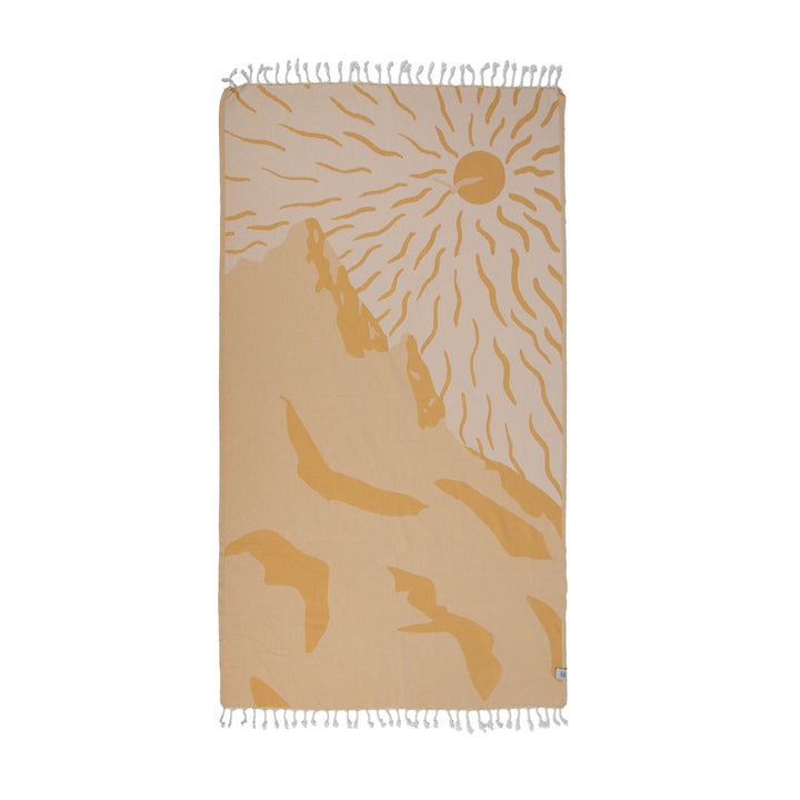 Sunny Utah Peshtemal Pure Cotton Beach Towel by La'Hammam