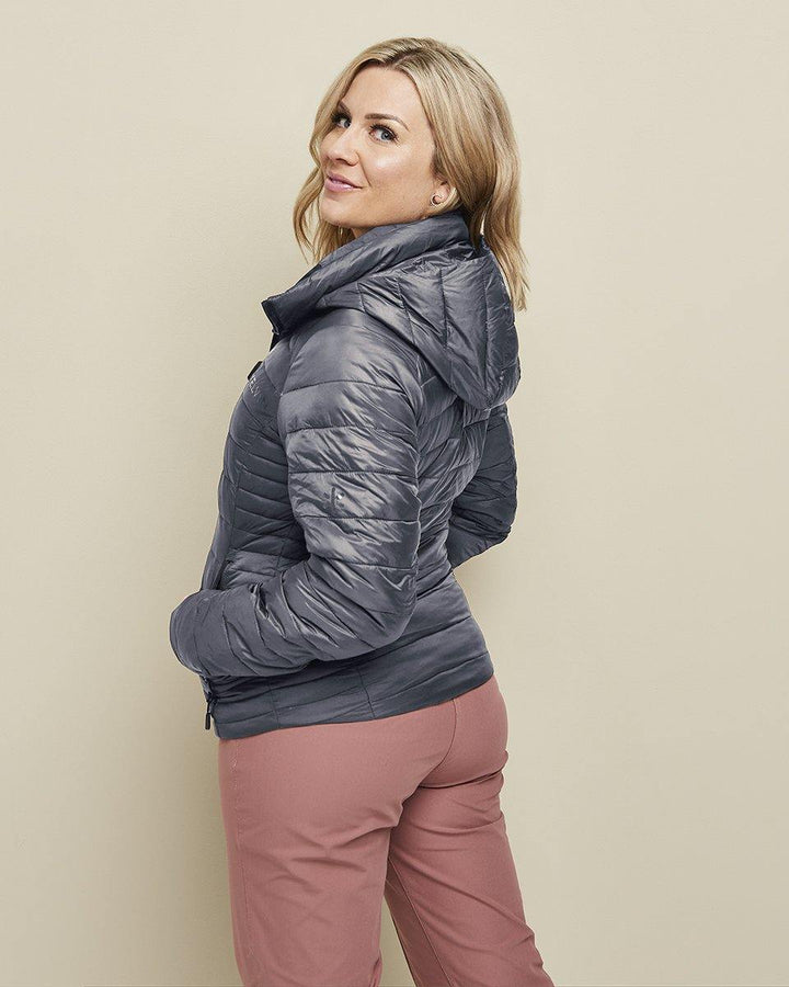 Aura Women’s Heated Jacket Grey by Kelvin Coats