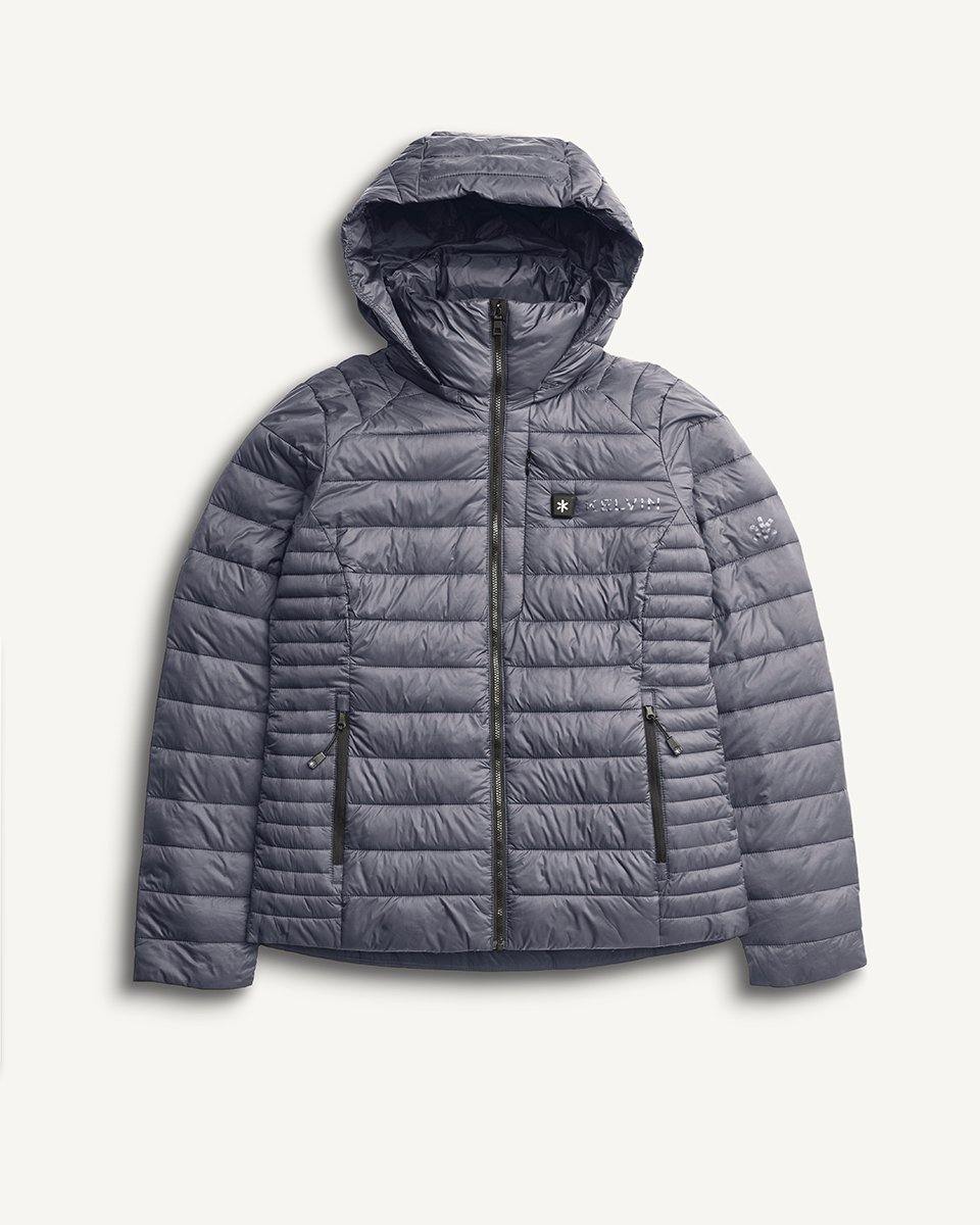 Aura Women’s Heated Jacket Grey by Kelvin Coats
