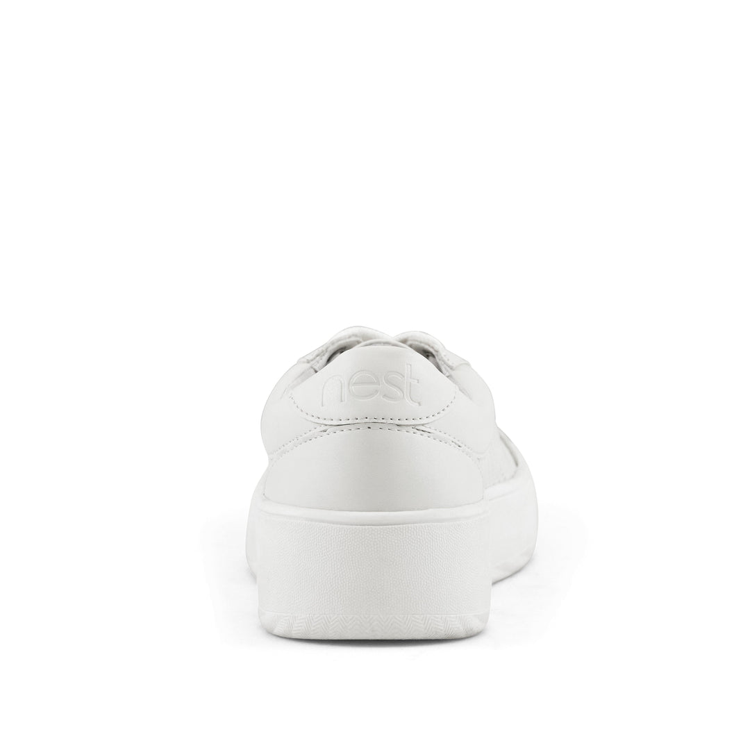 Women's Manila Perf Lace Up Sneaker White by Nest Shoes
