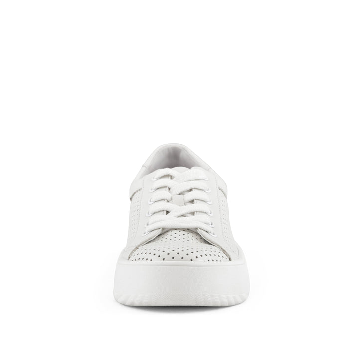 Women's Manila Perf Lace Up Sneaker White by Nest Shoes