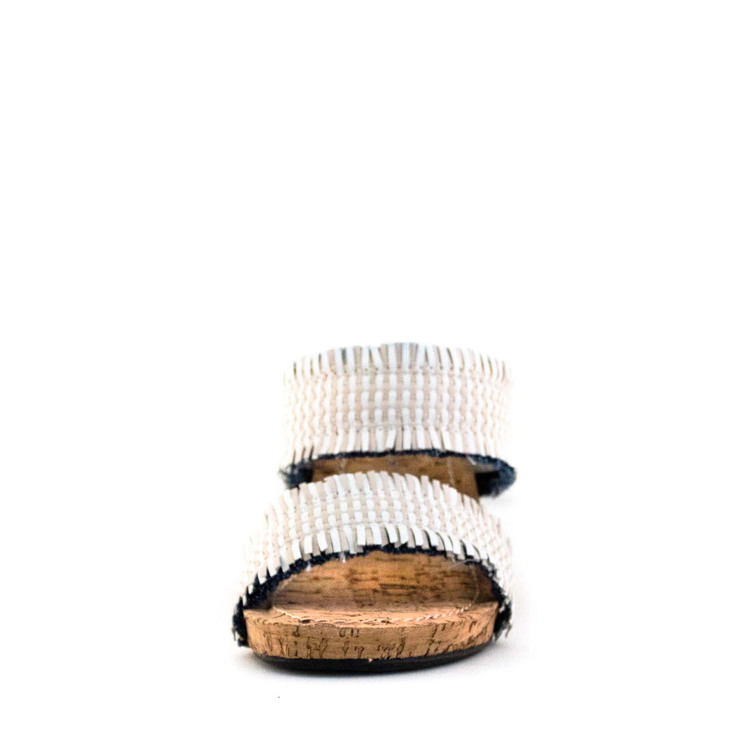 Women's Mone Two Band Wedge White by Nest Shoes