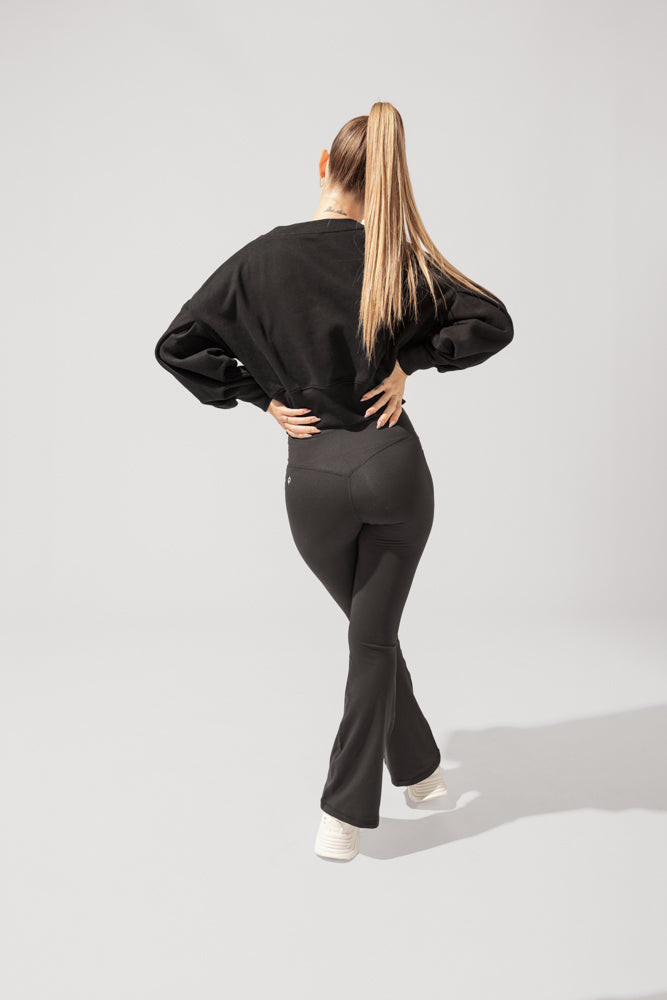 Belle Cropped Cardigan - Black by POPFLEX®