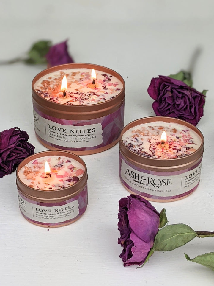 Love Notes Rose + Pink Salt Candle by Ash & Rose