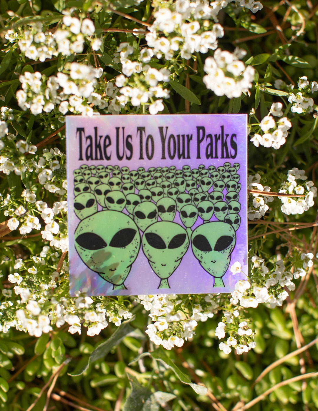 Alien Holographic Sticker by Indy Brand