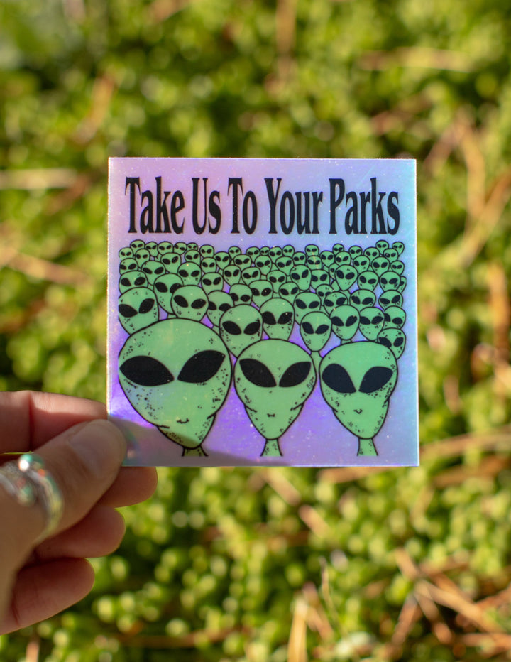 Alien Holographic Sticker by Indy Brand