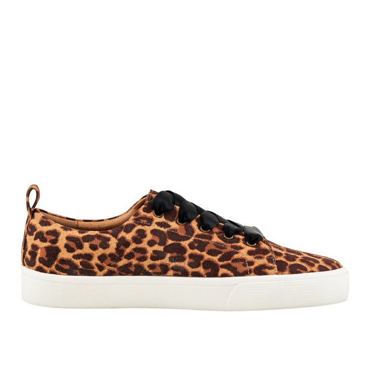 Women's Vancouver Wide Lace Sneaker Leopard by Nest Shoes