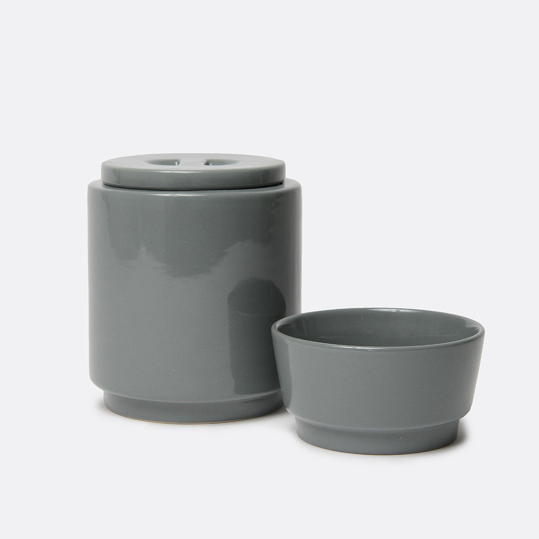 Gloss Ceramic Dog Bowl Midnight by Waggo