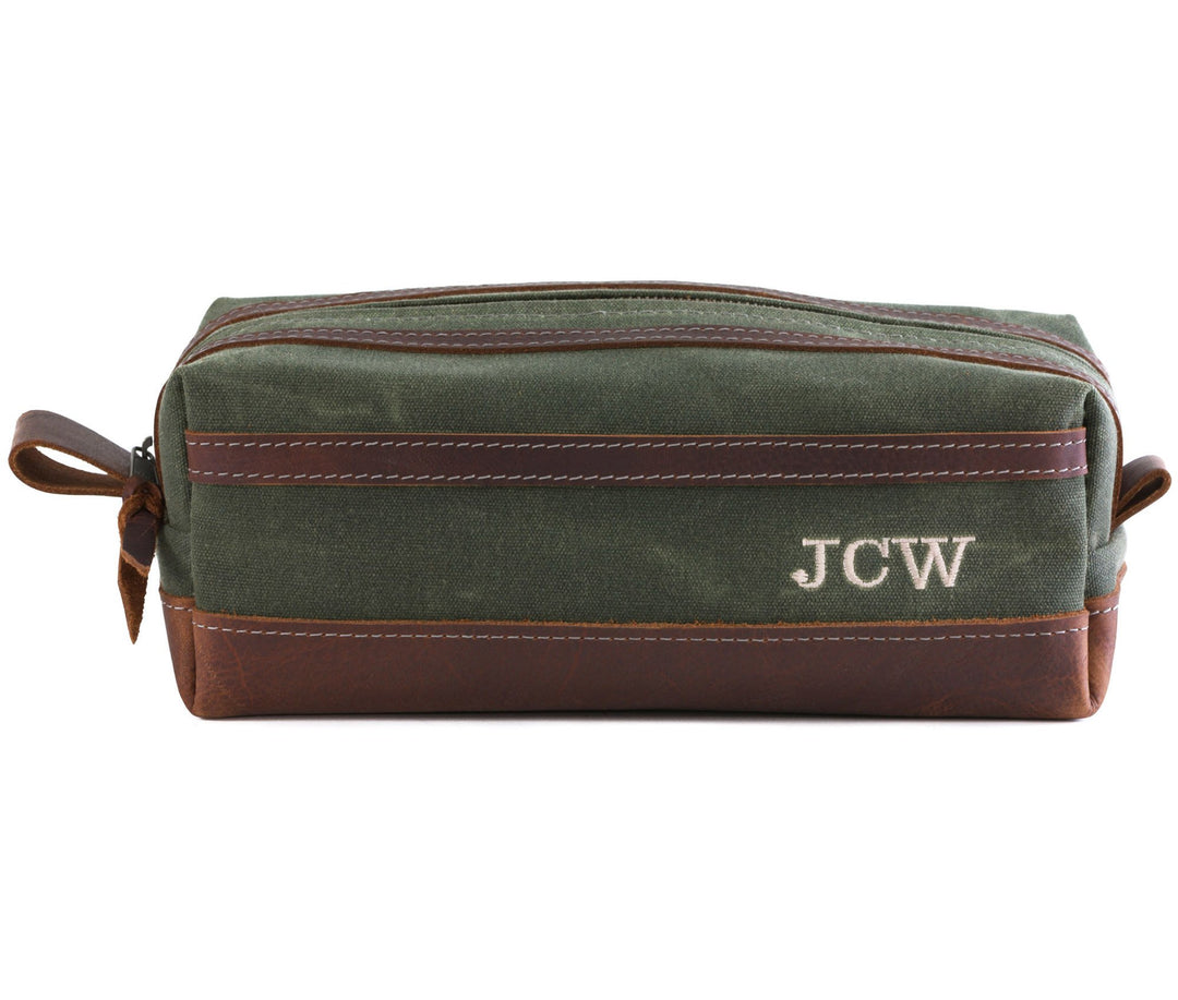 Waxed Canvas Toiletry Bag by Lifetime Leather Co