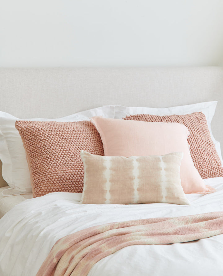Pink So Soft Linen Pillow by Anaya