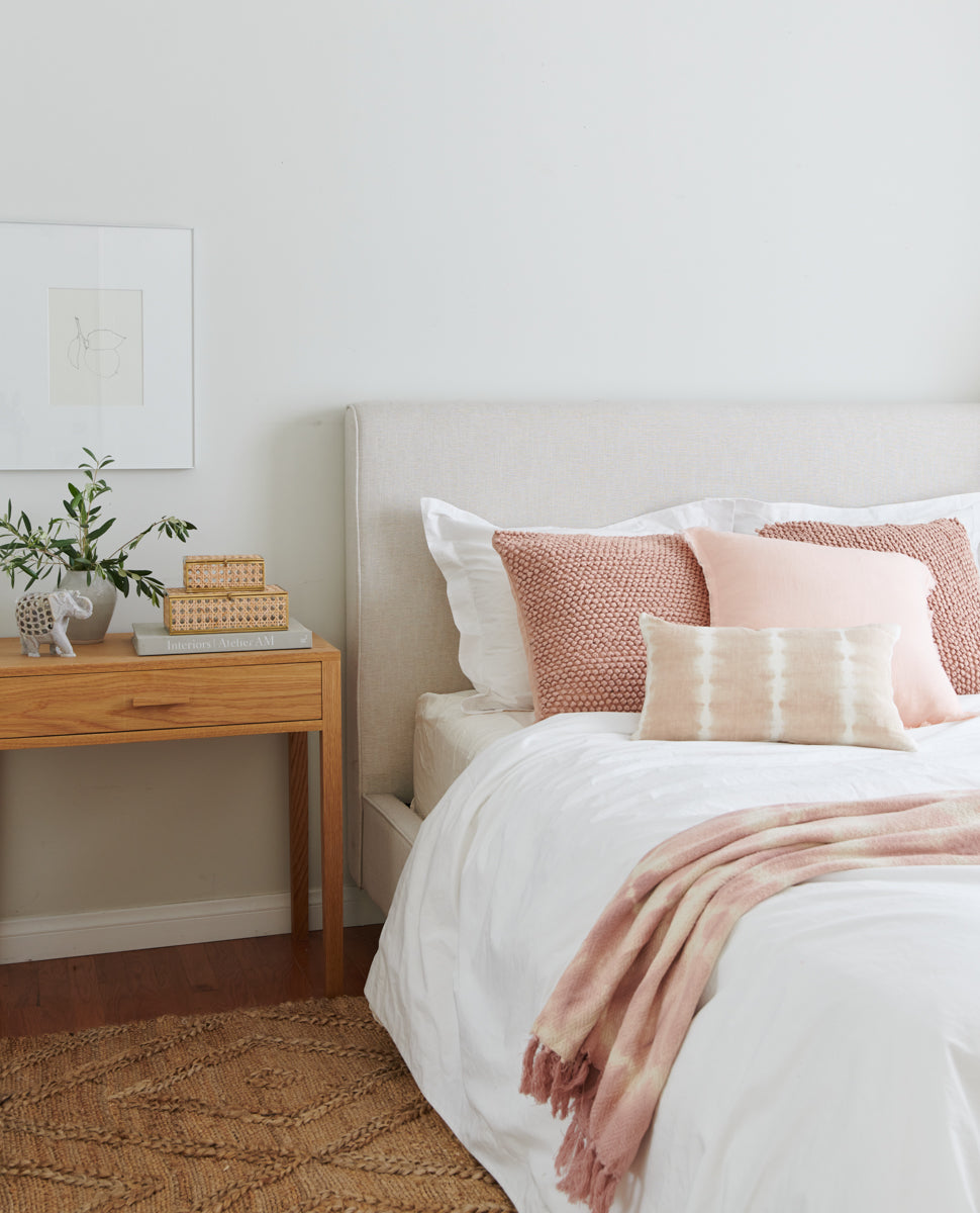 Pink So Soft Linen Pillow by Anaya