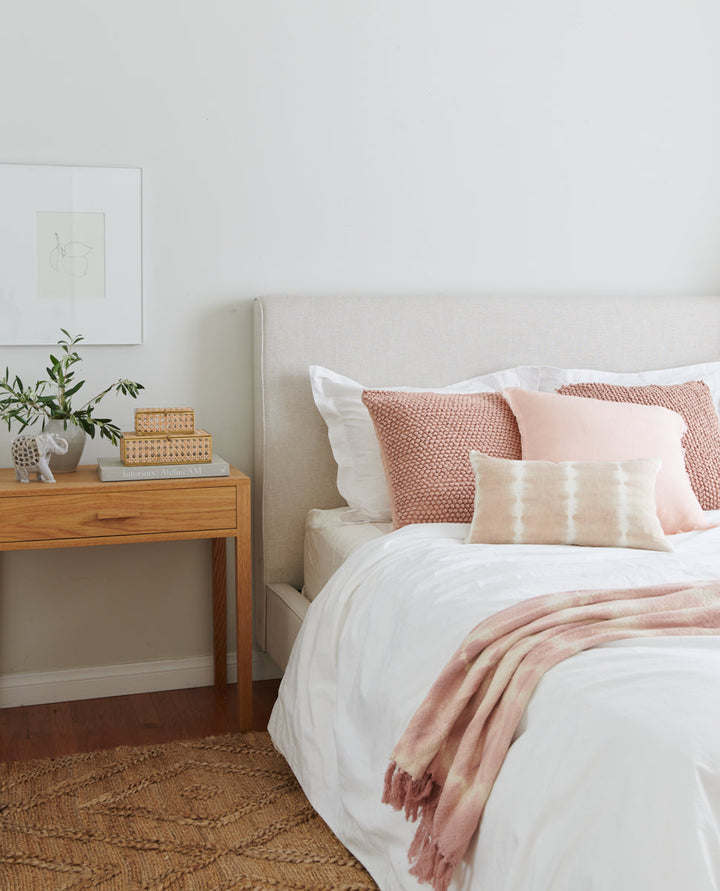 Pink So Soft Linen Pillow by Anaya