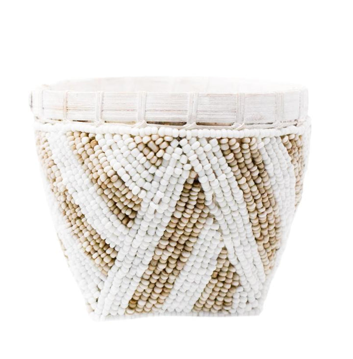 BAMBOO BEADED TRINKET BASKET by POPPY + SAGE