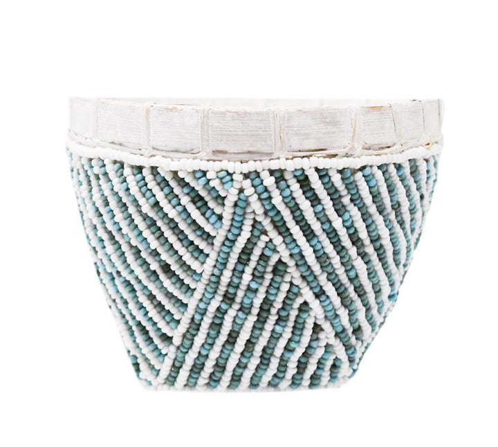 BAMBOO BEADED TRINKET BASKET by POPPY + SAGE