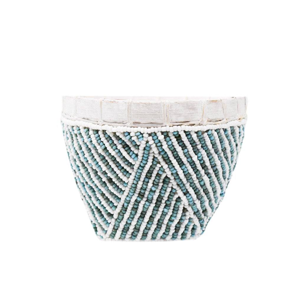 BAMBOO BEADED TRINKET BASKET by POPPY + SAGE