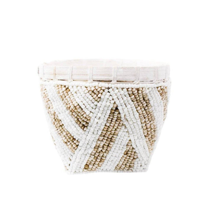 BAMBOO BEADED TRINKET BASKET by POPPY + SAGE