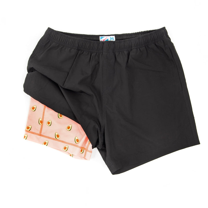 Performance Gym Short + Compression Liner - Black by Bermies Swimwear