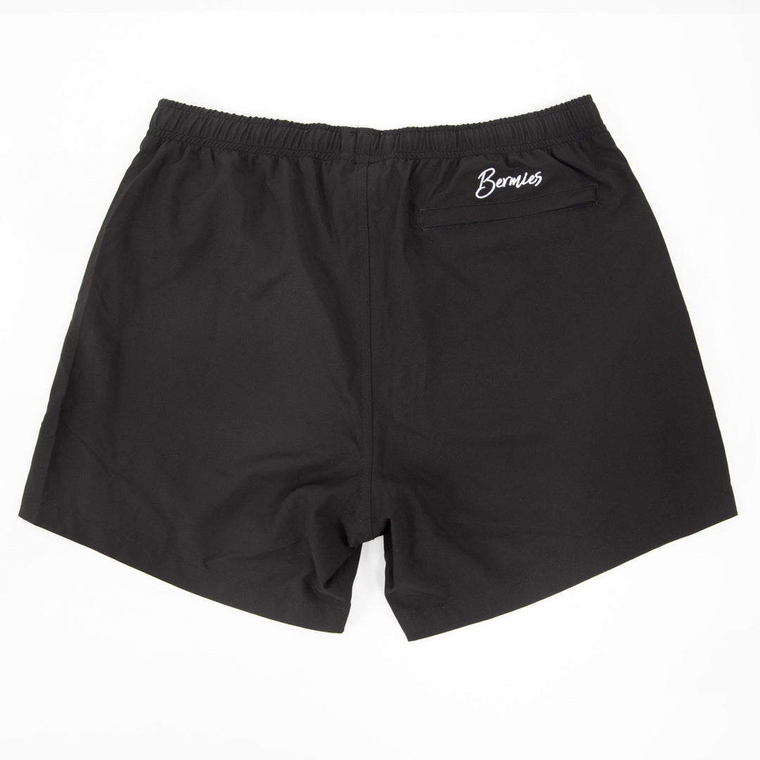 Performance Gym Short + Compression Liner - Black by Bermies Swimwear
