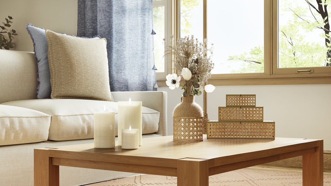 Chambray Linen Curtain with Tassels by Anaya