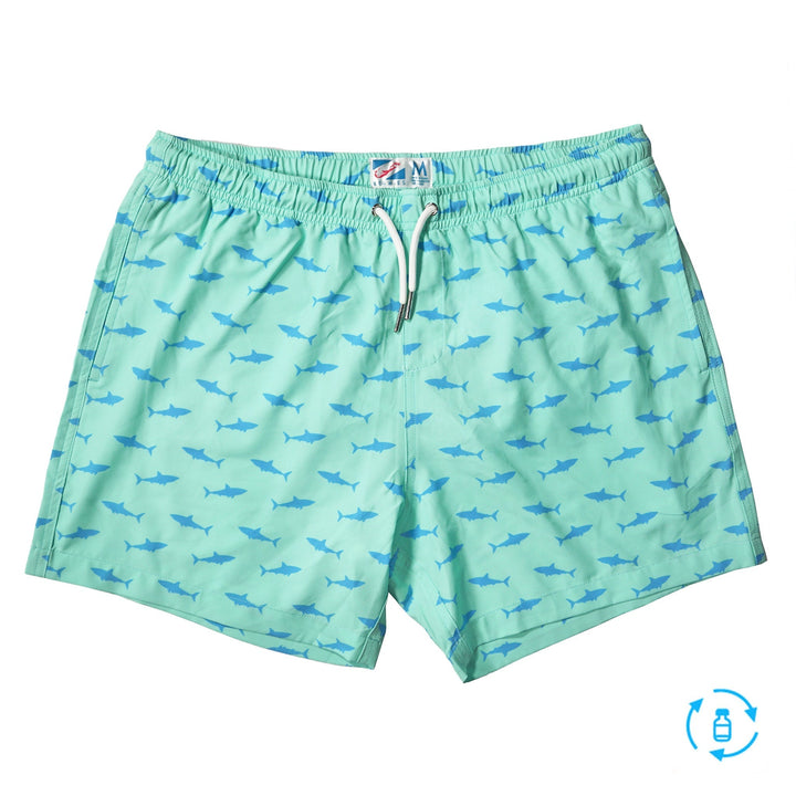Great White - 5" Swim Trunks by Bermies Swimwear