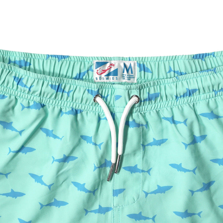 Great White - 5" Swim Trunks by Bermies Swimwear