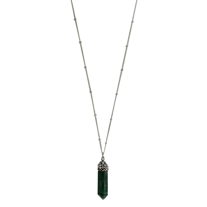 Aventurine Crystal Necklace by SLATE + SALT