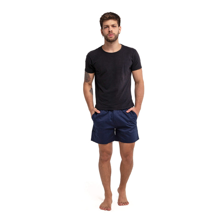 Cotton Shorts - Navy by Bermies Swimwear